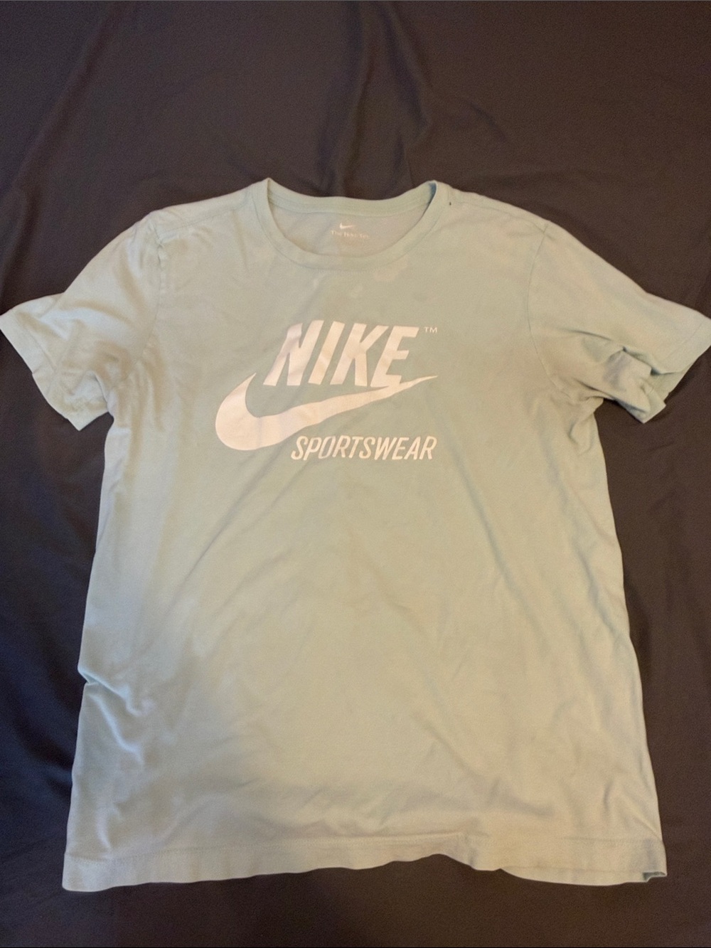Nike Men's Light Mint Green Sportswear Logo Tee
